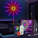 Smart Fireworks LED Lights, USB Powered ICRGB Dreamy Color LED Lights, Color Changing LED Ribbon for Room and Christmas Party Decoration