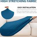 hyha Waterproof Couch Cushion Covers, Stretch Sofa Couch Seat Slipcover for Dog Washable, Non-Slip Waterproof Outdoor Cushion Covers for Patio Furniture Replacement (3 Pieces, Deep Teal)