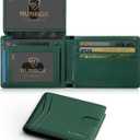 RUNBOX Wallet for Men Slim Rfid Leather 2 ID Window With Gift Box | Slim
