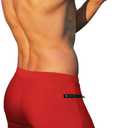 COOFANDY Men's Swim Trunk Quick Dry Swimwear Mesh Lining Bathing Suit Swimsuit Board Beach Sport Short (Medium, Zip Pocket Red)