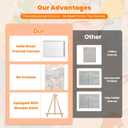 4 Pack Paint by Numbers Kits for Adults Beginners Framed Canvas, Adult Paint by Number Kit with Easel, Natural Abstract Landscapes Painting by Numbers for Beginners, Arts and Crafts for Decor 8x12inch