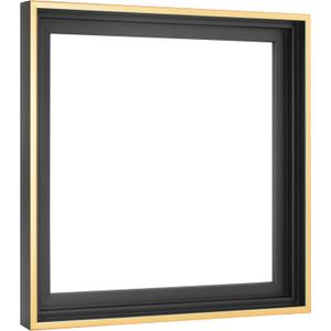 MCS Canvas Float Frames 12x12 Frame, Black & Gold Square for Finished Canvases, Vertical & Horizontal Wall for Canvas Paintings (1-Pack)