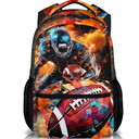 Football School Backpack for Boys, Football Backpacks for Kids Students Age 6-18, Kids Bookbag for Primary, Middle High School, 17 Inch Large Capacity Schoolbag Supplies Gifts