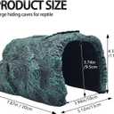 BNOSDM Large Reptile Hideout, Tortoise Hide, Bearded Dragon Hideout Cave Shelter, Resin Turtle Basking Platform, Reptiles Habitat Decor Tank Accessories for Lizards Geckos Snakes Chameleons Frogs