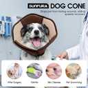 Dog Cone - Soft Cone for Dogs to Stop Licking, Pet E-Collar Alternative After Surgery, Adjustable Pet Recovery Collar for Wound Healing, Brown Medium (Brown, M)
