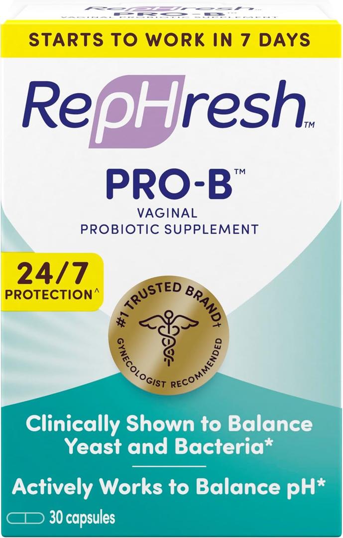 RepHresh Pro-B Probiotic Supplement for Women, 30 Oral Capsules (30 Count (Pack of 1))