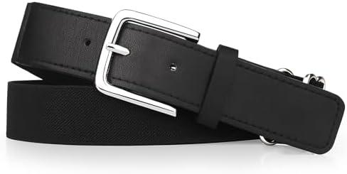 UnFader Elastic Baseball Softball Belt for Youth Boys Girl, Size Adjustable Stretch Belt, Large, Pack of 2