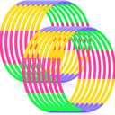 Vinsot Toy Hoop Detachable Plastic Hoops Exercise Equipment Toy Adjustable Rings for Sports Playing Party Game Dance Pet Training