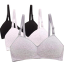 Women Teen Girls Thin Cotton Breathable Sports Bra Wire Free Push up Running A-Cup Bra Solid 32