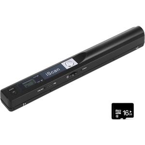 Portable Document Scanner, 900DPI Handheld Scanner Wand for Documents & Receipts, A4 Photo Image Scanner JPG/PDF, Portable Scanner for Laptop, USB 2.0 High Speed Transfer, Supports Micro SD Card