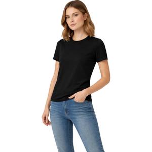 T-Shirts for Women | 100% Cotton Casual Short Sleeve Crew Neck T-Shirts for Women (Black, XL)