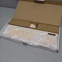 Wireless Keyboard and Mouse Combo, Full-Sized Wireless Keyboard and Adjustable DPI Mouse, 2.4GHz USB Receiver, Keyboard and Mouse for PC, Windows, Desktop, Laptop (Latte Color)