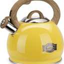 Tea Kettle for Stovetop, 2.7 Quart Loud Whistle Stovetop Teapots, Food Grade Stainless Steel Tea kettles for Stove Top with Anti-hot Ergonomic Handle, Suitable for All Heat Sources, Yellow