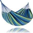 SUNCREAT Portable Tree Hammock, Double Hammocks 2 Person with Outer Bag, Blue & Green, X-Large