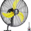 FUGOO 24'' Outdoor Oscillating Wall Fan With All Sealed Brushless DC Motor, 4-Speed Waterproof Outdoor Fan, Heavy Duty Industrial Wall Mount Fans for House,Patios, Commercial, Garage, Warehouse