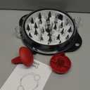 Chicken Shredder Tool Twist Meat Shredder Chicken Breast Shredder Tool Large, Meat Shredder Grinder Meat Masher for Chicken Ground Beef Pork with Steel Spikes Hanging Holes (Red&Black)