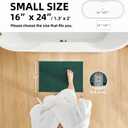 TYUU Bathroom Rugs Non Slip Washable, Super Absorbent Thin Bath Mat Small Quick Dry Low Pile Bathroom Rug, Dark Green 16"x24"