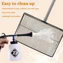 15" Extra Large Chicken Coop Scooper  Heavy Duty Stainless Steel Adjustable Handle (24"-76") Chicken Poop Rake, 5 in 1 Dual-Use Sifting Shovel for Chicken Poop & Litter Cleaning Tool