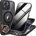 Miracase Magnetic for iPhone 16 Pro Max Case with Privacy Screen Protector [Compatible with MagSafe],Full Camera Protection and Full Body Shockproof Bumper 16 Pro Max Phone Cover 6.9", Black