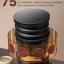 AMZCHEF Single Dose Coffee Grinder 75 Settings Burr Grinder, 40mm Conical Burr, Anti-Static & Low-Retention Design, Quiet DC Motor with Magnetic Outlet & Vacuum Dosing Cup for Espresso, French Press