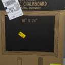 Magnetic Wall Chalkboard, Large Size 18" x 24", Rustic Wood Frame, Chalkboard Sign, Vertical or Horizontal Wall Mount, Includes Chalk and Eraser, by Better Office Products (Solid Black)