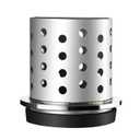DZQ Perforated Casting Flask Vacuum Casting Stainless Steel Wall Flanged with Rubber Sprue Base(5" x 6")