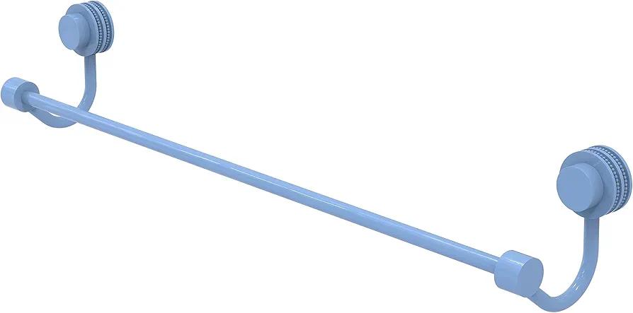 Allied Brass 421D/24-FTB Venus Collection 24 Inch Towel Bar with Dotted Accent, Flat Troll Blue