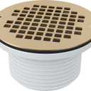 PROFLO PF42848 6" Brass Grate with 3-1/2" Adjustable Drain - Brass