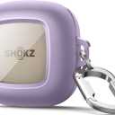 SURITCH for SHOKZ OpenFit Case Cover, Shockproof Magnetic Cases for SHOKZ OpenFit Open-Ear Earbuds True Wireless Bluetooth Headphones, Protective Cover with Magnetic Lid Lock & Carabiner, Purple