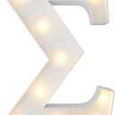 3FT Marquee Light Up Greek Letters, Alphabets Letter Sigma  DIY Craft Stand For Display Decor Sorority Fraternity Decorations ()