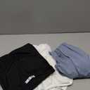 Ekouaer 3 Packs Womens Long Sleeve Tops Sweetheart Neck Fitted Shirts Basic Layering Tee Soft Undershirts Fall Outfits Black/Light Gray/White (3pcs) M