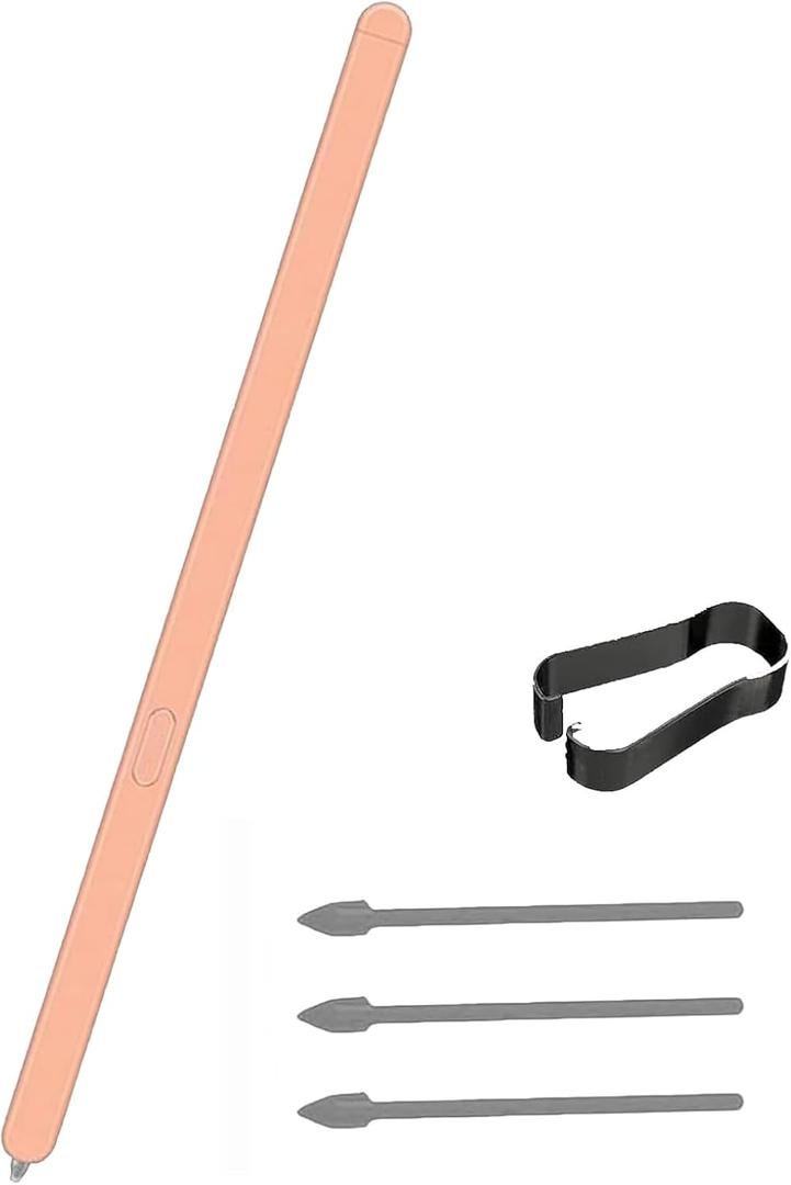 Galaxy Z Fold 6 S Pen Fold Edition for Samsung Galaxy Z Fold 6 Stylus Pen for Galaxy Fold 6 Edition with Replacement Tips/Nibs+Card Pin(Orange)