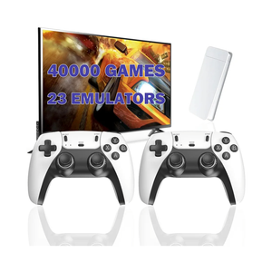 Wireless Retro Game Console Stick with 40000+ Games, Video Game Console 23+ Emulators Classic Games, 4K HDMI Output for TV, Plug & Play Retro Gaming Stick with Dual 2.4G Controllers