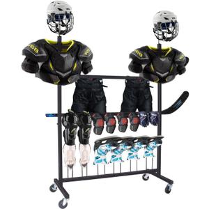 Hockey Gear Drying Rack - Ice Hockey Stick Holder Field Hockey Equipment Dryer - Large Hockey Display Storage Rack Sports Metal Tree Stand for Lacrosse (Patent Protected)