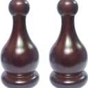 Wood Bedpost Finials Decorative Newel Post Cap Bed Post Finial for Bed Rod Topper Wooden Finial Cap, Classic Dark Brown Cap for Bedpost (Walnut 5.9 inch)