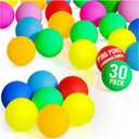 D-Xam Multi Color Ping Pong Balls Table Tennis Ball for Games Arts Pong Balls Pack of 50, 30 and More (40mm Size) for Party Pets School Activities Christmas Halloween Assorted Colors