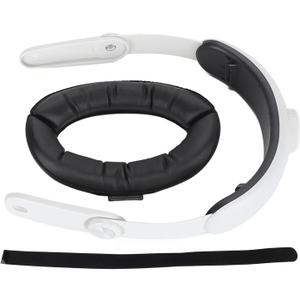 VR Headband Replacement for Meta 3, Adjustable and Comfortable Head Strap, Reduce Facial Pressure, ABSPU Leather Material, Enhanced VR Experience