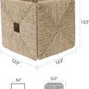 Seaweed Storage Basket, Rectangular Foldable Handwoven Storage Box, Suitable for Organizing Shelves, Living Room, Bedroom, and Storage Room.