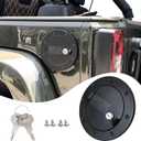 Gas Cap Cover for Jeep Wrangler JK 2007-2018, Fuel Filler Door Locking Gas Tank Cap Cover Compatible with 2007-2017 Jeep Wrangler JK & Unlimited Sport Rubicon Sahara - US Flag