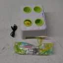 Cat Toys, Interactive Cat Toys, 2-in-1 Automatic Cat Toy, 4 Holes Mice Whack A Mole Cat Mouse Toy with Moving Feather, Portable USB Rechargeable Electronic Kitten Toys (White)