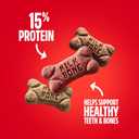 Milk-Bone Mini's Flavor Snacks Dog Treats, 15 Ounce (Pack of 6) Crunchy Texture Helps Reduce Tartar (EXP 07/02/27)