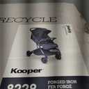Joovy Kooper Lightweight Baby Stroller Featuring Removable, Swing-Open Tray, Big Wheels, Reclining Seat with Footrest, Extra-Large Retractable Canopy, and Compact Fold (Forged Iron)