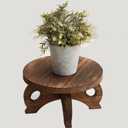 Plant Stand Indoor Round Wood Risers Display Stands Decorative Table for Flowers Stand Indoor Rustic Balcony Decor Pedestal Board Plant Holder Rise