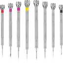 Chumia 8 Pieces Precision Jewelers Screwdriver Set, Micro Watch Repair Screwdriver Set 0.6-1.6 mm for Watch, Eyeglasses, Jewelry Work, Electronics Repair(Flathead, Phillips)