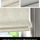 No Tools No Drill Cordless Roman Shades for Indoor Windows 100% Blackout, for Window Size 31" W 64" H Beige