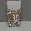 Compatible with iPhone 17 Pro Case Luxury Cute Bling Design Rhinestone Diamond Glitter Sparkle Girly Protective Phone Cover Case for Women Girl White