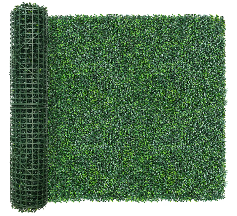 TTTM 48"x120" 40 Sqft, UV-Resistant Artificial Boxwood Hedge Roll Panel
Faux Greenery Boxwood Hedge Screen, Indoor Outdoor Fake Green Leaf Decor Privacy Fence, Patio, Balcony Background Covering
