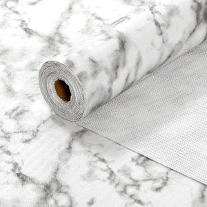 Drawer and Shelf Liner, Non-Adhesive Kitchen Cabinet Liners,Strong Grip Non-Slip Waterproof Washable Mats,Durable Bathroom Cupboard Shelves Mat,White Marble(12 in x 10 FT) (11.8"W x 118"L)