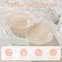Nipple Covers for Women with lift 2 Pairs, Seamless Silicone Lifting Nipple Cover Reusable with Storage Board (Creme)