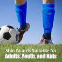 Soccer Shin Guards for Kids Youth Adults, Ski Shin Guards Sleeves for 2-18 Years Old Boys Girls Men, Calf Compression Sleeve with Honeycomb Pads, Soccer Shin Guards for Men, XXS